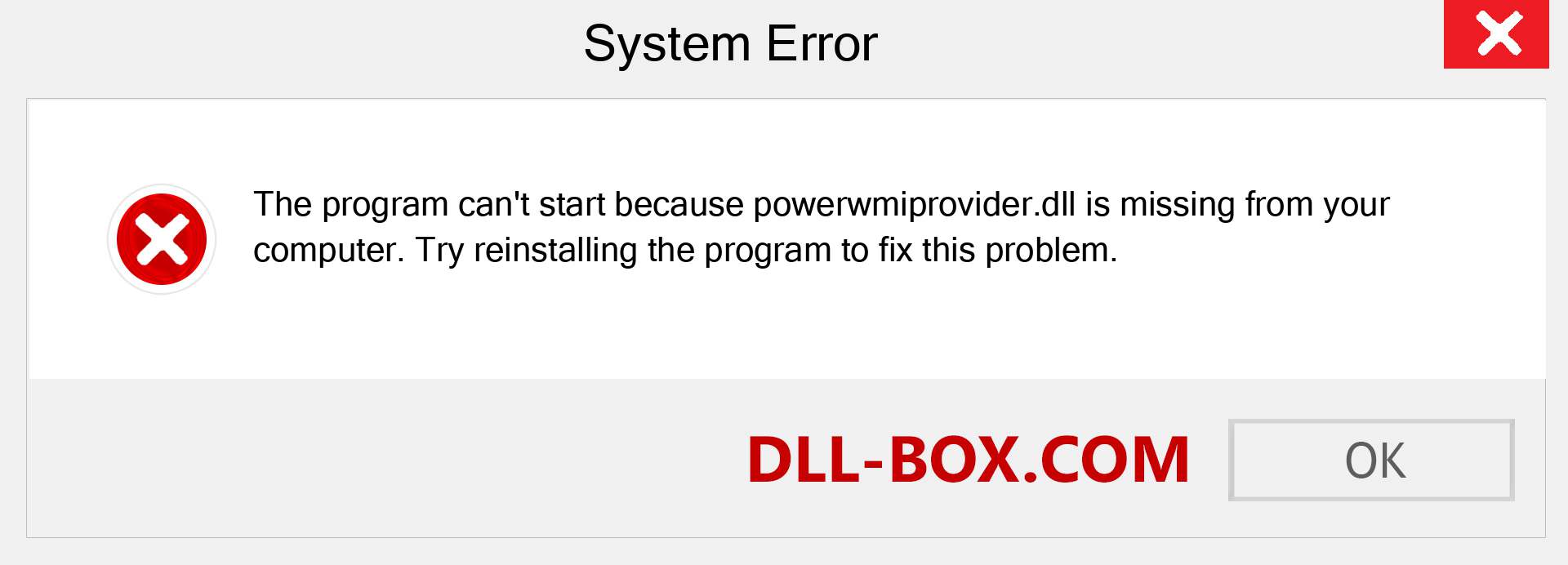  powerwmiprovider.dll file is missing?. Download for Windows 7, 8, 10 - Fix  powerwmiprovider dll Missing Error on Windows, photos, images